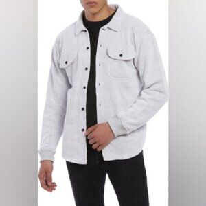 Fleece Factory Mens Nantucket Quilted Dark Grey Jacket Shacket XL Outdoor Hiking